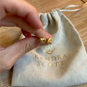 Kendra Scott love knot gold earrings